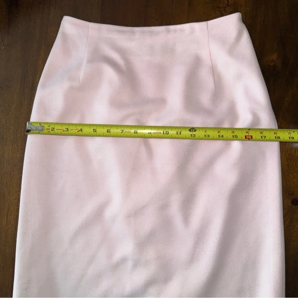 Jaegar Wool Silk Blend Pink 2 pc Skirt Suit Womens 10 Vintage British Luxury - Picture 14 of 16